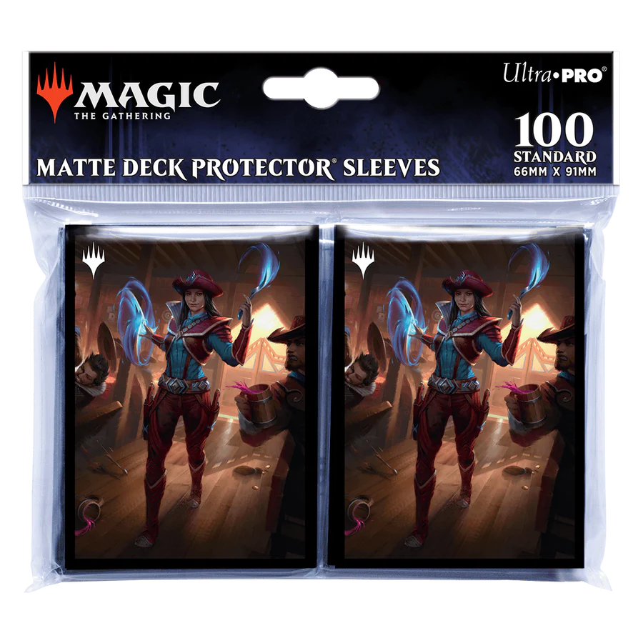 Outlaws of Thunder Junction Stella Lee, Wild Card Deck Protector Sleeves (100ct) for Magic: The Gathering