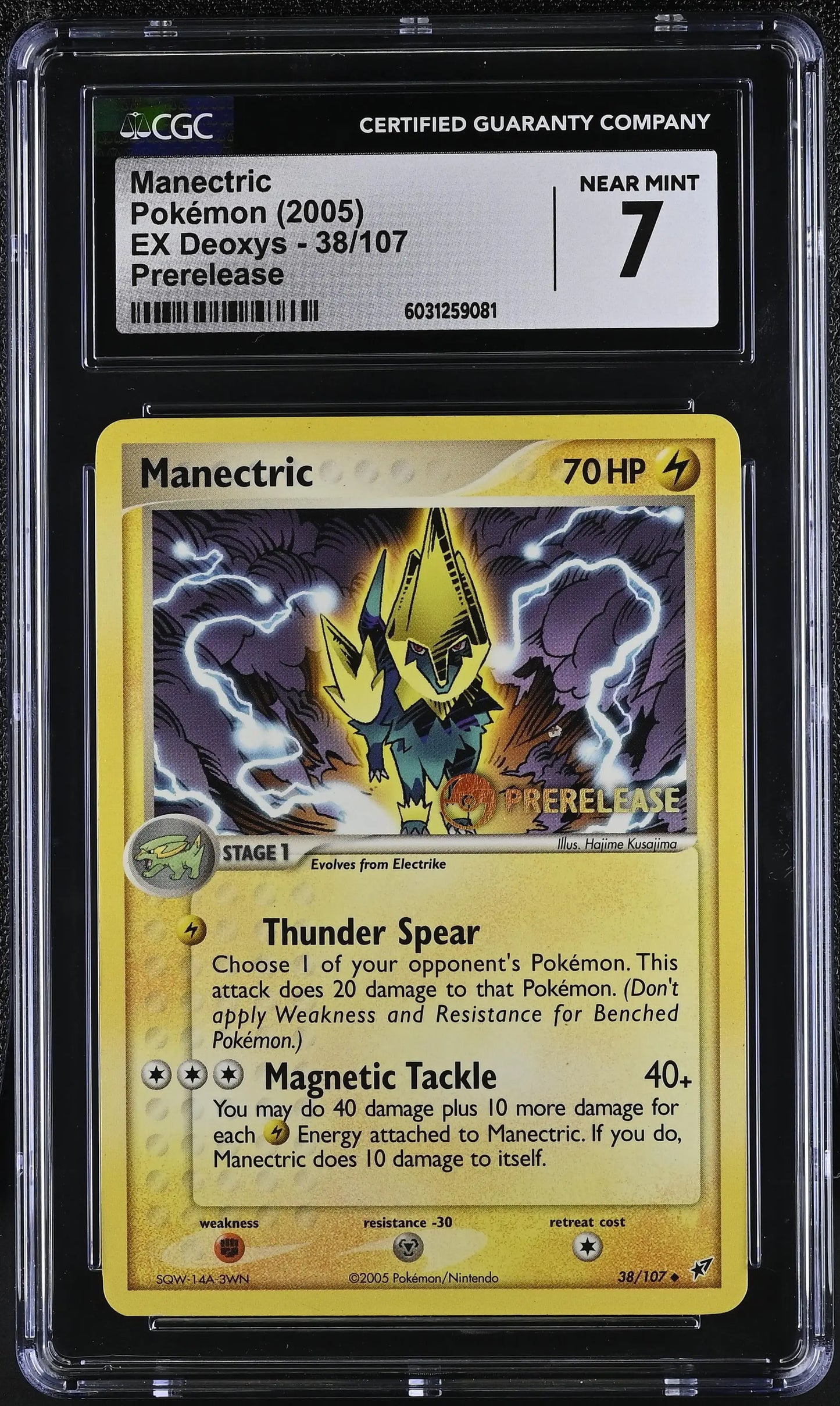 Manectric EX Deoxys Prerelease #38 CGC 7