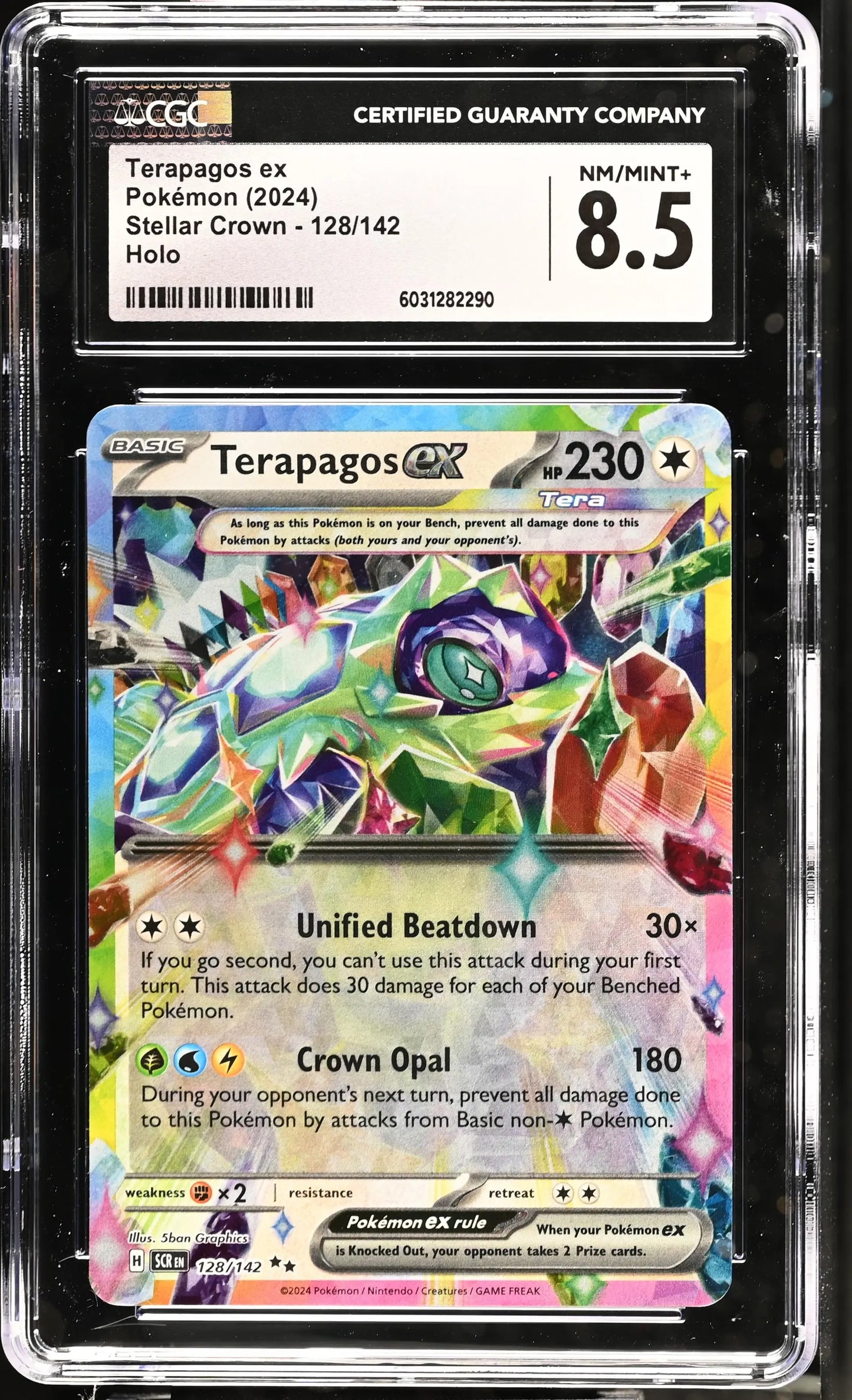 Terapagos ex Stellar Crown Holo #128 CGC 8.5