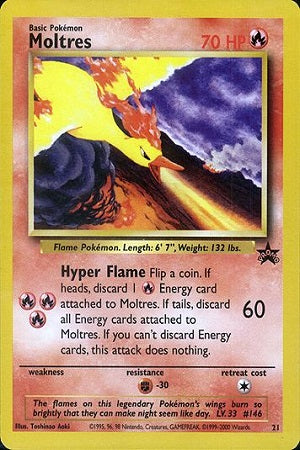 Moltres #21 - Wizards Black Star Promo
