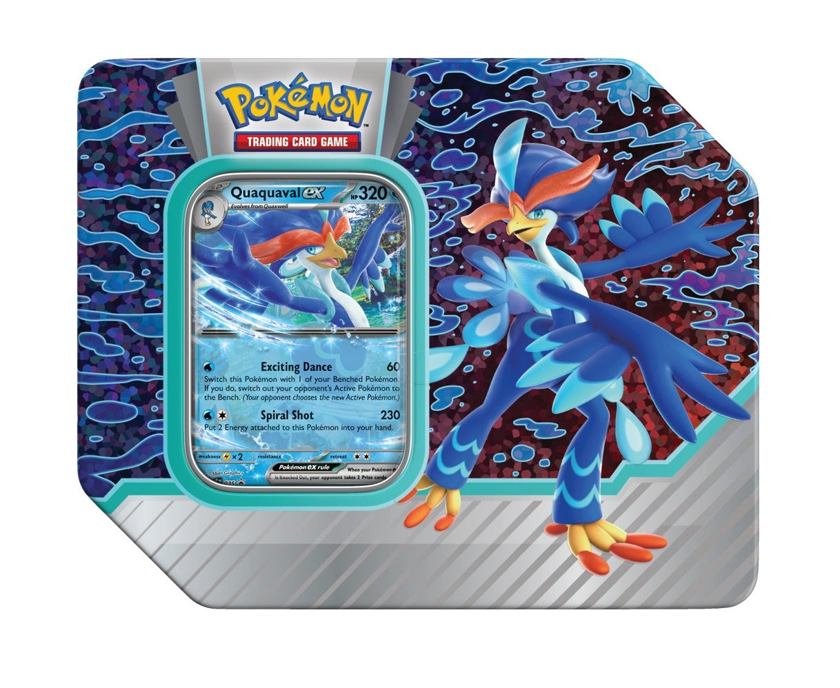 Pokemon Paldea Partners Quaquaval ex Tin