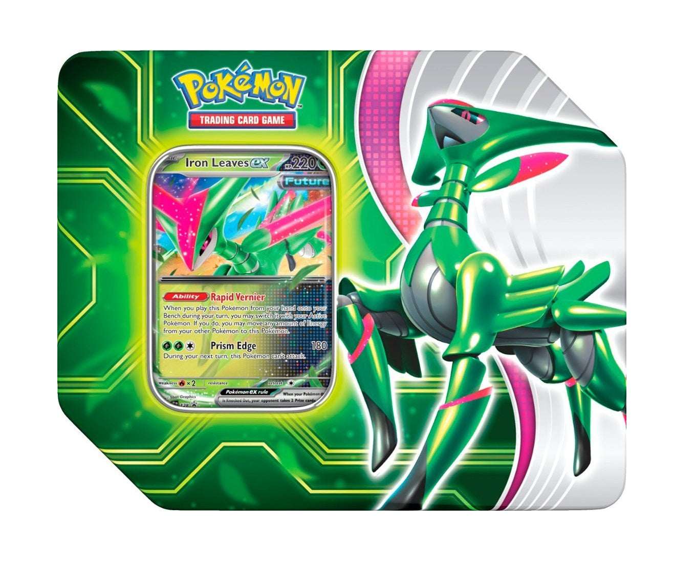 Pokemon Paradox Clash Iron Leaves ex Tin