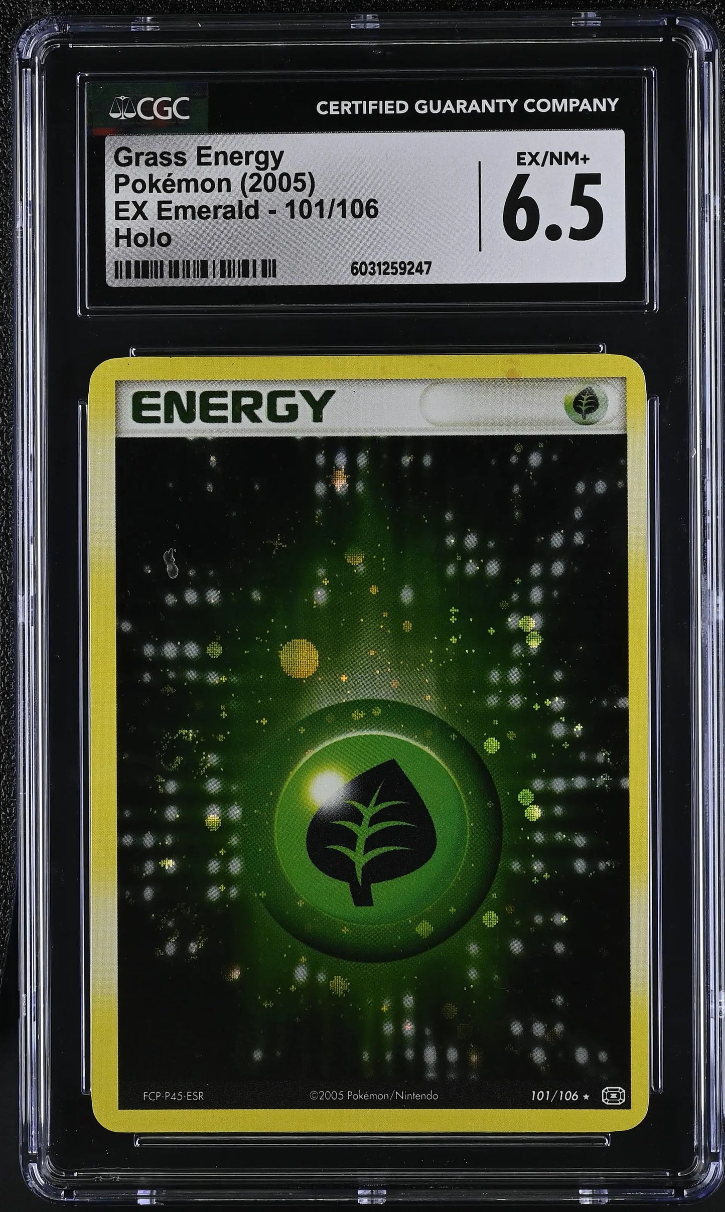 Grass Energy EX Emberald Holo #101 CGC 6.5