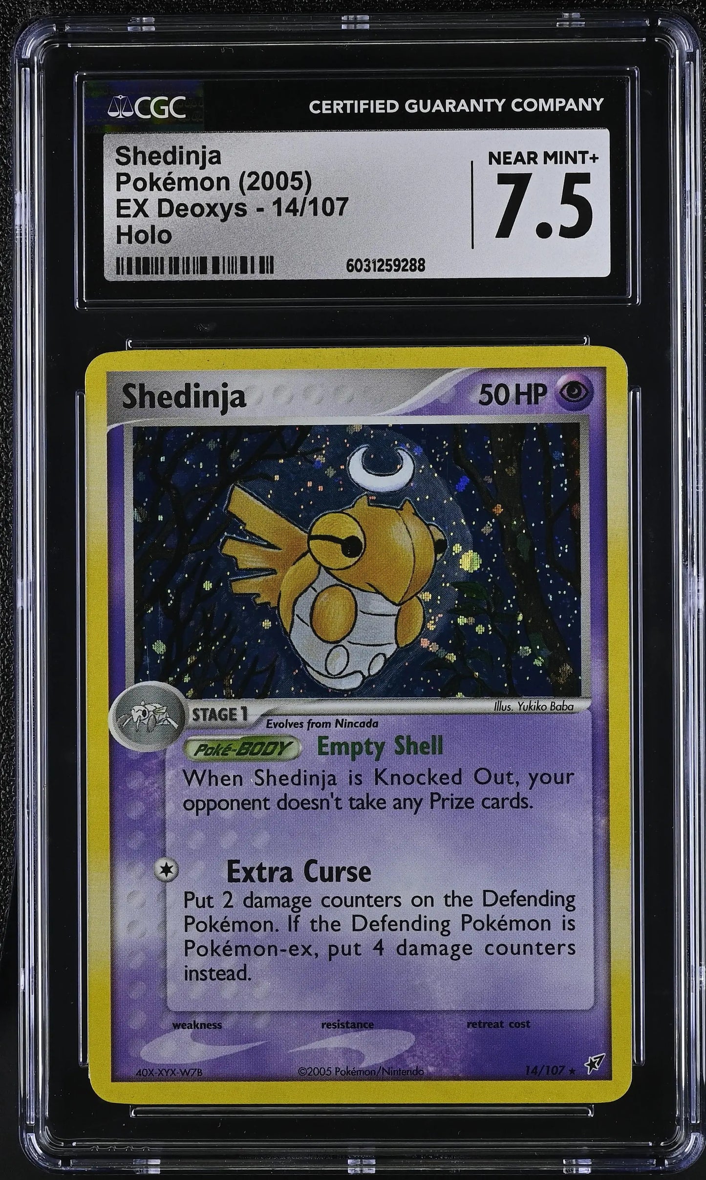 Shedinja EX Deoxys #14 CGC 7.5