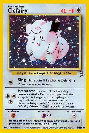 Clefairy Holo 6/130 - Base Set 2