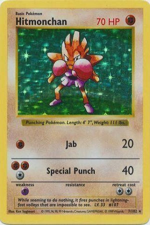 Hitmonchan Holo 7/102 - Base Set