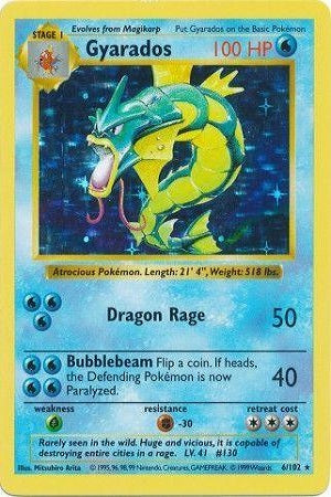 Gyarados Holo 6/102 - Base Set