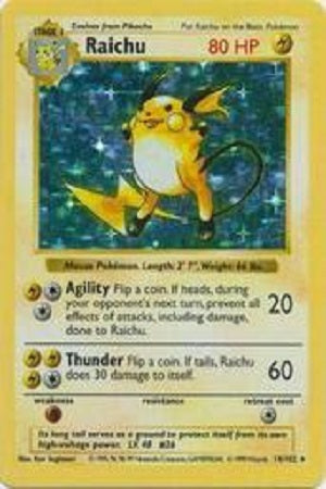 Raichu Holo 14/102 - Base Set