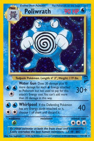 Poliwrath Holo 15/130 - Base Set 2