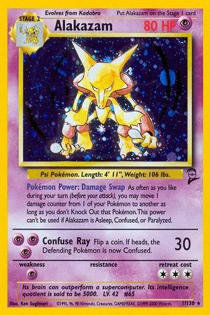 Alakazam Holo 1/130 - Base Set 2