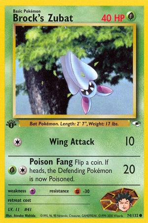 Brock's Zubat 74/132 - Gym Heroes