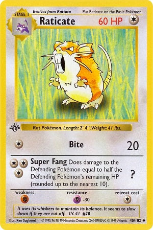 Raticate 40/102 - Base Set