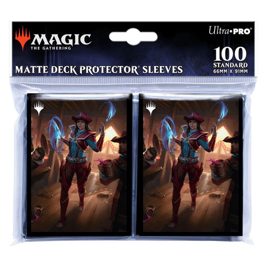 Outlaws of Thunder Junction Stella Lee, Wild Card Deck Protector Sleeves (100ct) for Magic: The Gathering