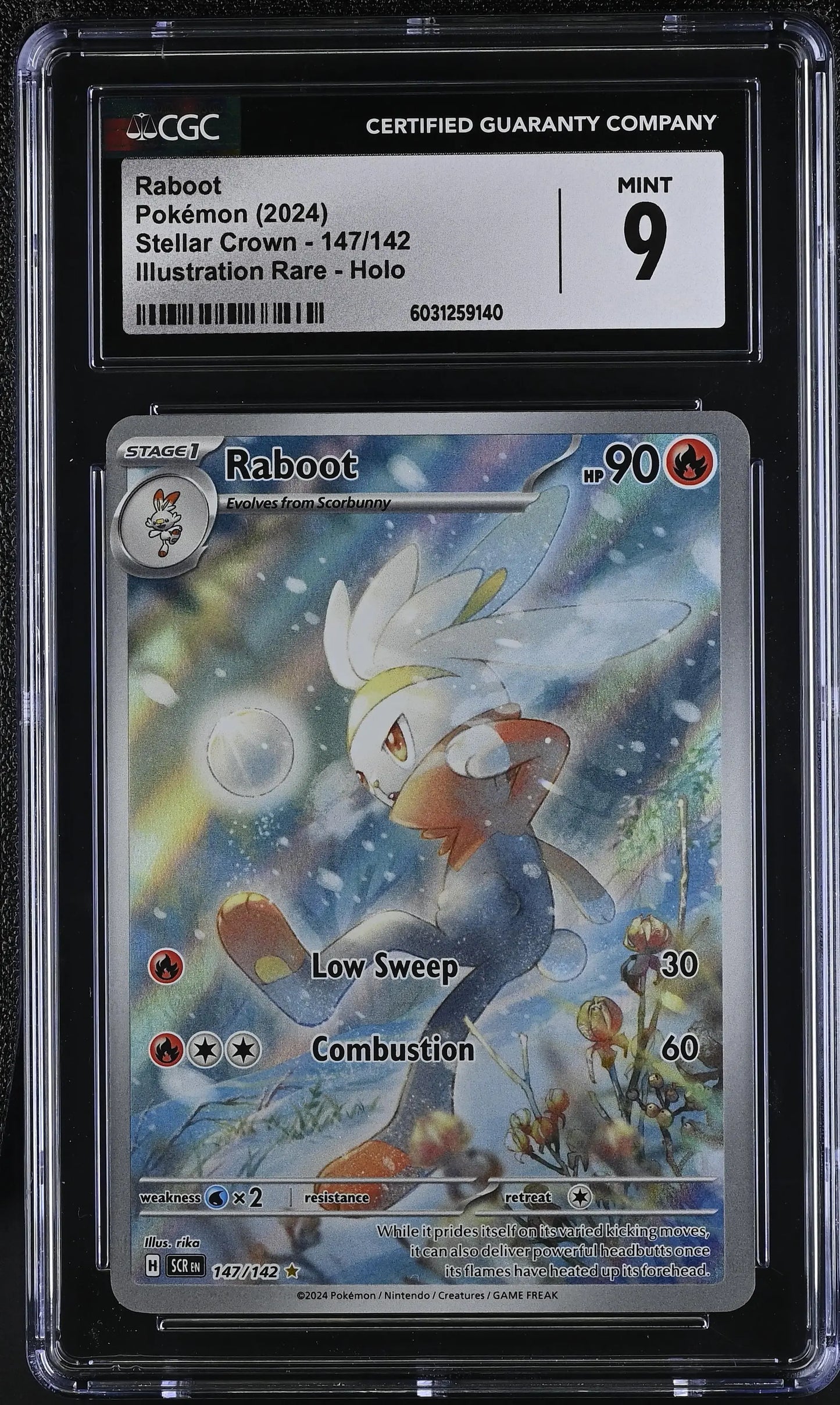 Raboot Stellar Crown Illustration Rare #147 CGC 9
