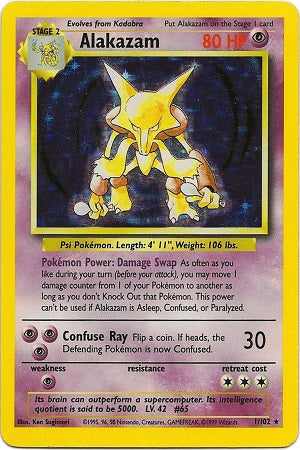 Alakazam Holo 1/102 - Base Set