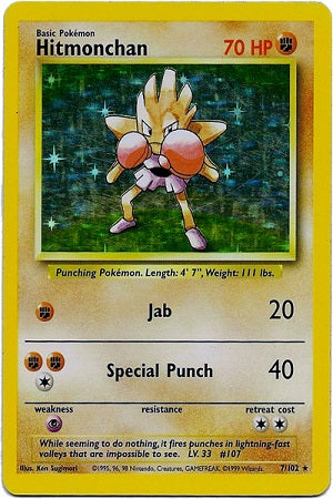 Hitmonchan Holo 7/102 - Base Set