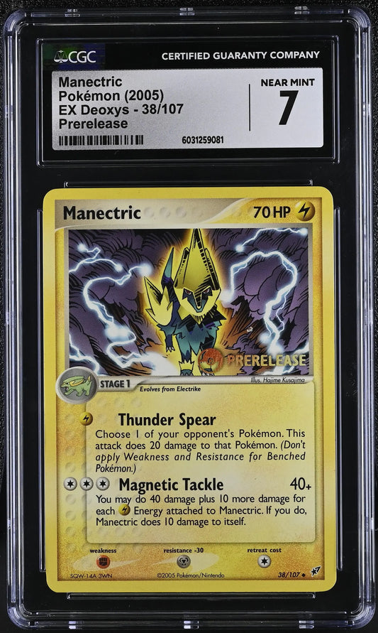 Manectric EX Deoxys Prerelease #38 CGC 7