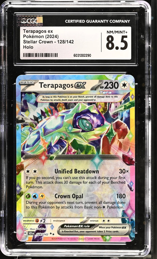 Terapagos ex Stellar Crown Holo #128 CGC 8.5