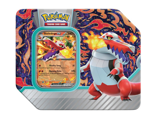 Pokemon Paldea Partners Skeledirge ex Tin