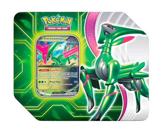 Pokemon Paradox Clash Iron Leaves ex Tin