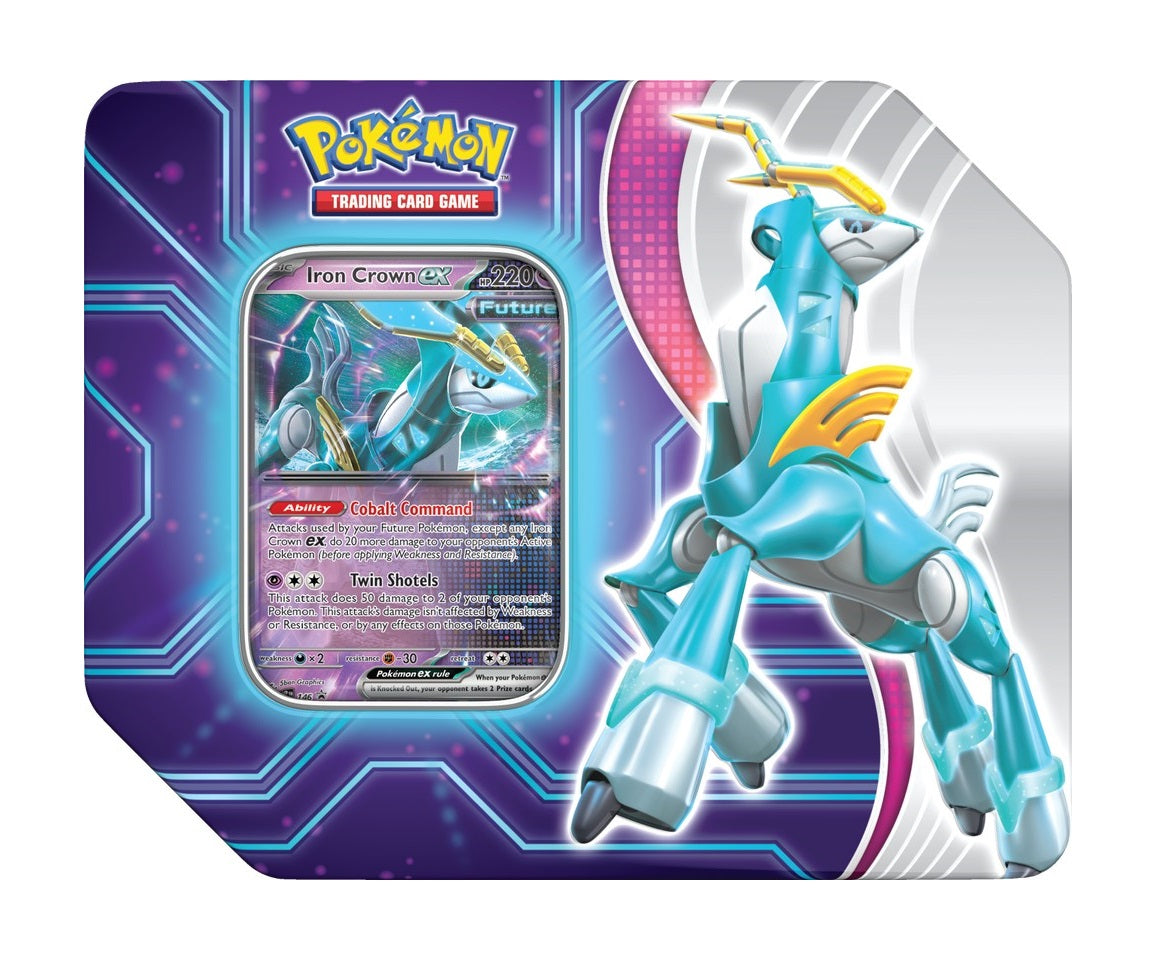 Pokemon Paradox Destinies Iron Crown ex Tin