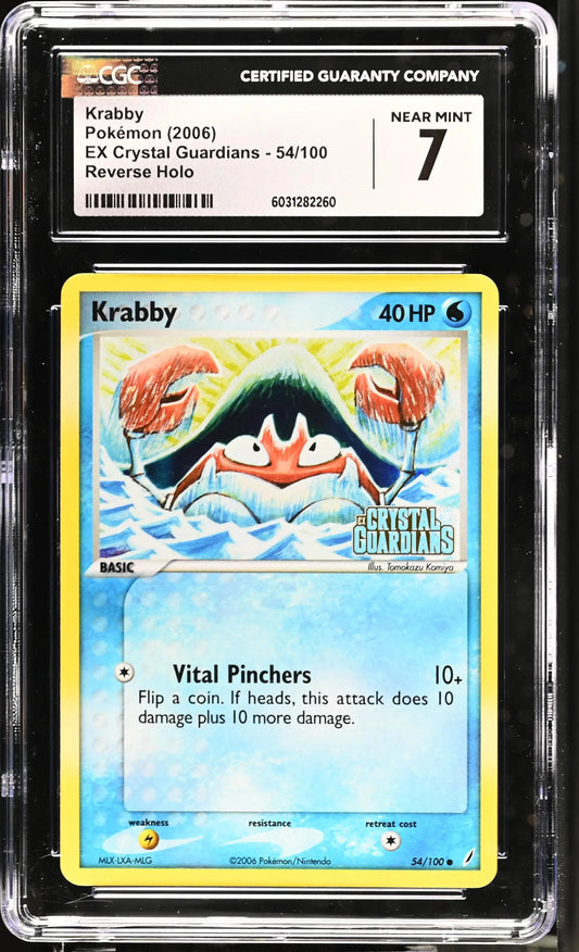 Krabby EX Crystal Guardians Reverse Holo #54 CGC 7