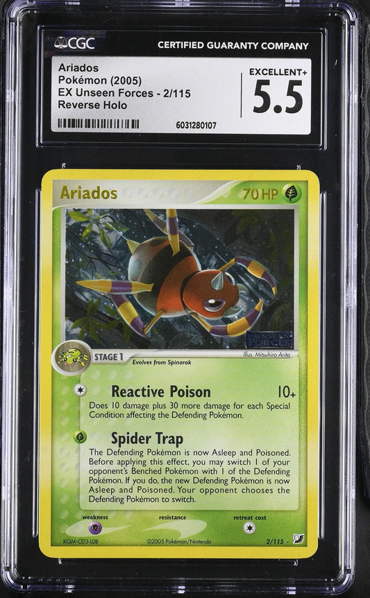 Ariados EX Unseed Forces Reverse Holo #2 CGC 5.5