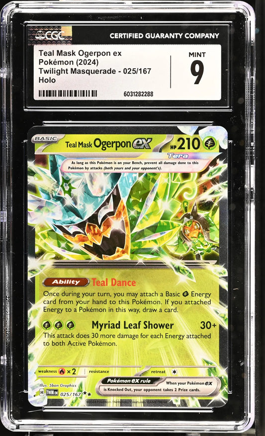 Teal Mask Ogerpon ex Twilight Masquerade Holo #025 CGC 9
