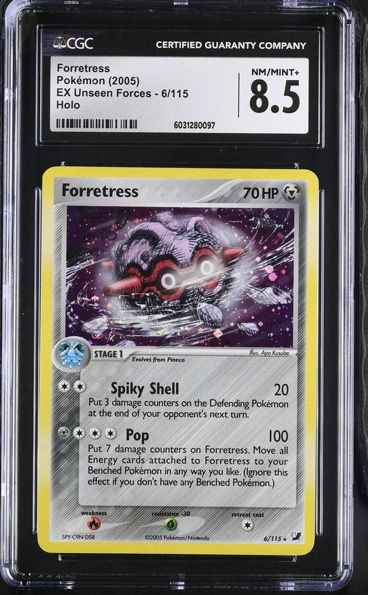 Forretress EX Unseen Forces Holo #6 CGC 8.5