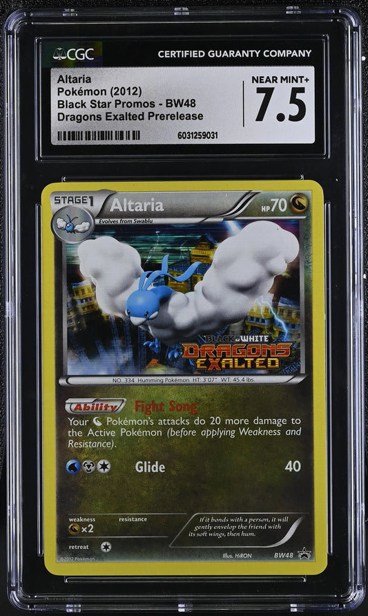 Altaria Dragons Exalted Prerelease Black Star Promo BW48 CGC 7.5