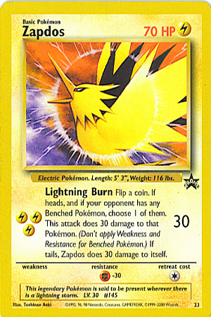 Zapdos #23 - WIzards Black Star Promo