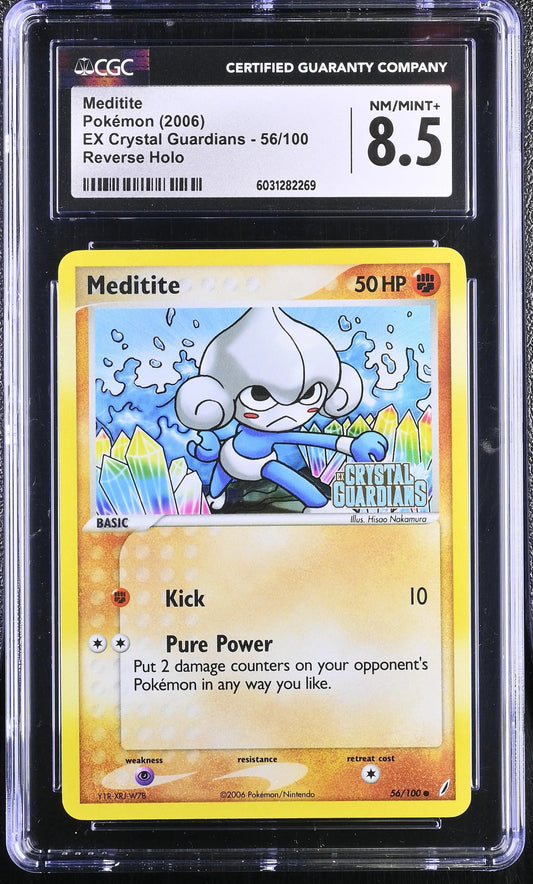 Meditite EX Crystal Guardians Reverse Holo #56 CGC 8.5
