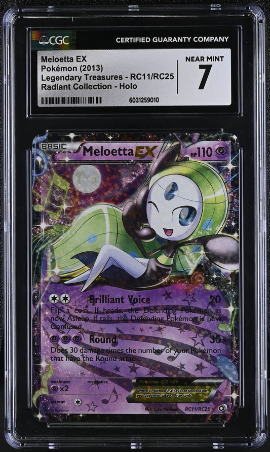 Meloetta EX Legendary Treasures Radiant Collection RC11 CGC 7
