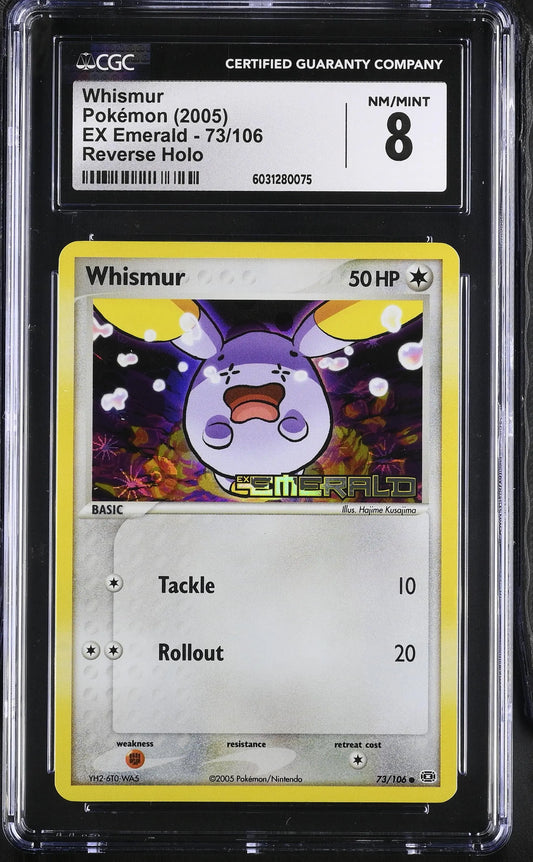 Whismur EX Emberald Reverse Holo #73 CGC 8