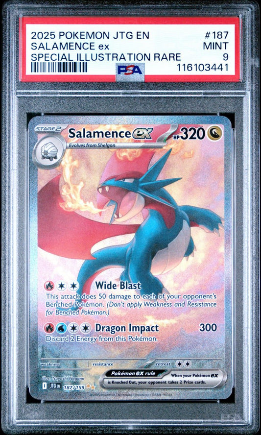 Salamence ex Special Illustration Rare Journey Together #187 PSA 9