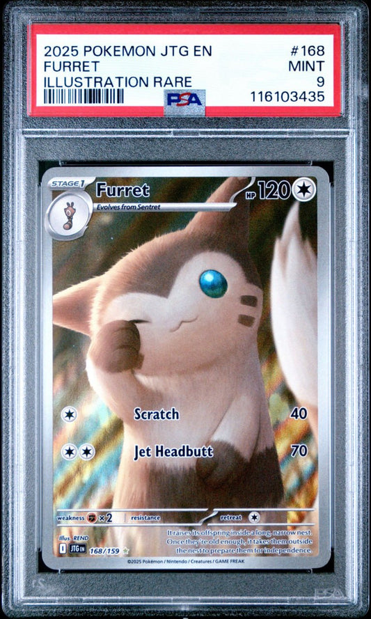 Furret Illustration Rare Journey Together #168 PSA 9