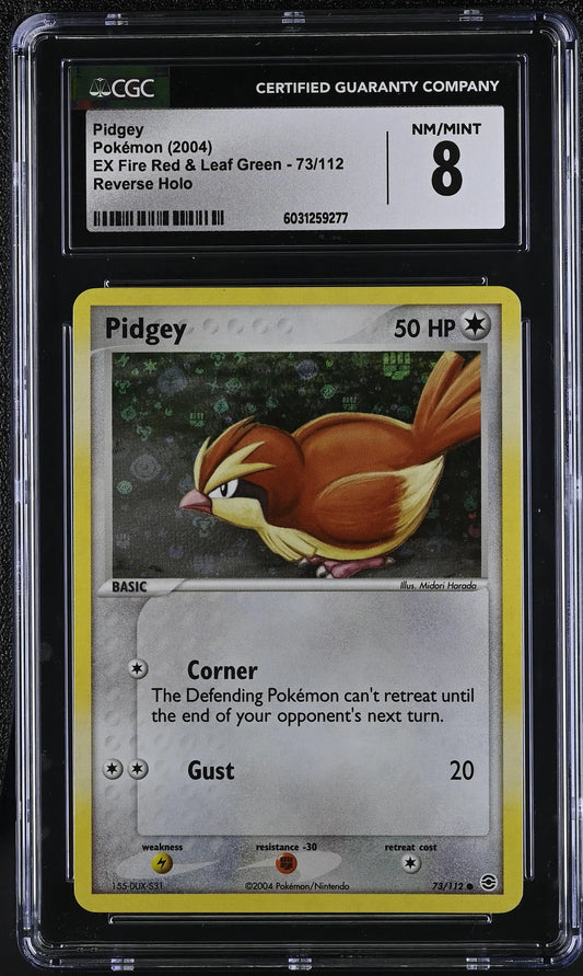 Pidgey EX Fire Red & Leaf Green Reverse Holo #73 CGC 8